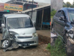 Dua Mobil Ringsek dalam Kecelakaan Adu Banteng di Kediri, Evakuasi Berhasil Tanpa Korban Jiwa