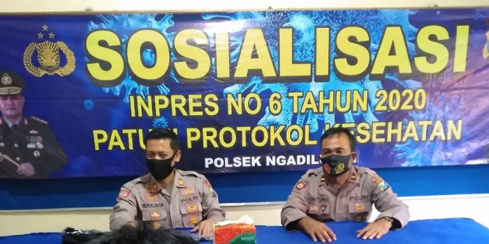 Disiplinkan Masyarakat Pakai Masker, Polsek Ngadiluwih Akan Beri Sangsi dan Denda