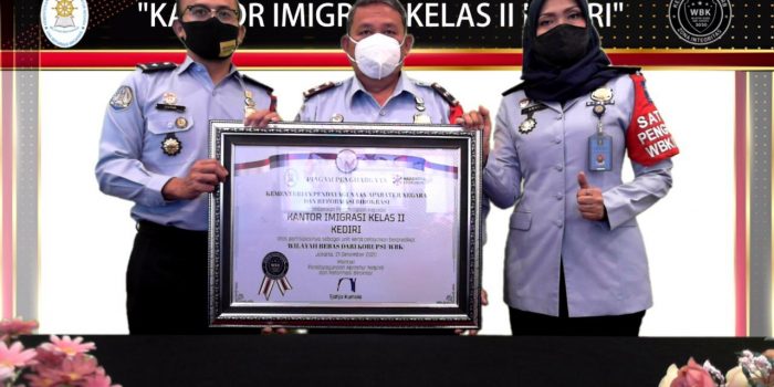 Imigrasi Kediri Raih Predikat WBK, Pastikan Peningkatan Pelayanan Publik