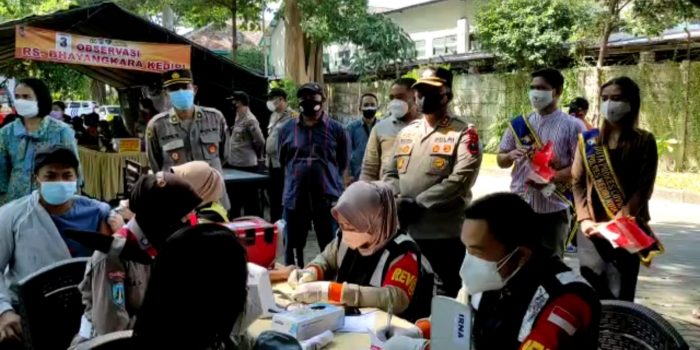 Kolaborasi Dengan FKBN, Polres Kediri Kota Targetkan 1500 Vaksinasi