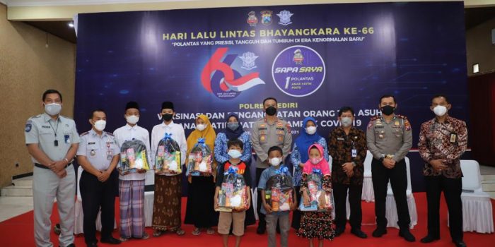 HUT Lalulintas Ke 66, Polres Kediri Angkat 200 Anak Asuh