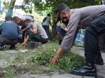 Rangkaian HUT Satpam ke-41, Sat Binmas Polres Kediri Kota Kerja Bakti