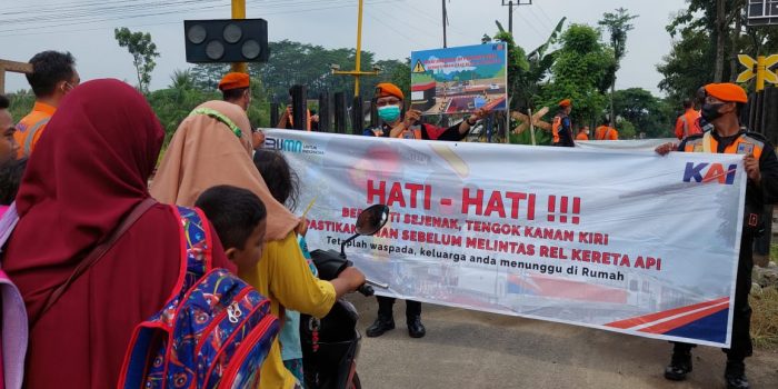 KA Daop 7 Madiun, Sosialisasi Keselamatan Ditiga Perlintasan Wilayah Kediri