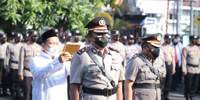 Kapolres Kediri Kota Pimpin Sertijab Waka Polres dan Kabag Log