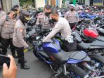 Enam Hari, Ratusan Motor Knalpot Brong Diamankan Satlantas Polres Kediri Kota