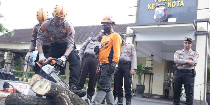 Polres Kediri Kota Tingkatkan Kemampuan Penanggulangan Bencana