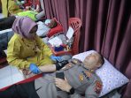 Polres Kediri Kota Gelar Donor Darah HUT ke-42 Satpam