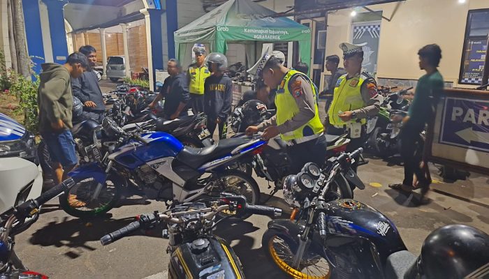 Respon Keluhan Warga, Polres Kediri Kota Amankan Puluhan Motor Diduga Balap Liar