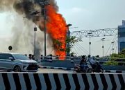 Jembatan Brawijaya Kota Kediri Terbakar, Apa Penyebabnya? Begini Penjelasannya,,,