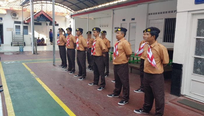 Peringati Hari Ke-63 Pramuka, Lapas Kediri Laksanakan Latihan Berseragam Pramuka Lengkap