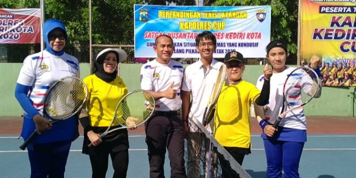 Polresta Kediri Gelar Turnamen Tenis Kapolres Cup 2020 Satgas Nusantara