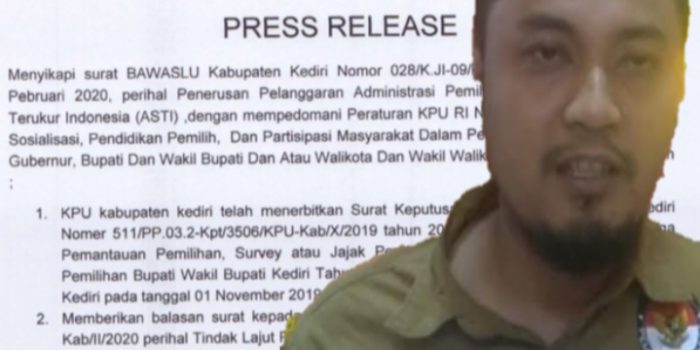 KPU Kabupaten Kediri Beri Jawaban Surat Rekomendasi Bawaslu terkiat ASTI