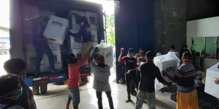 Logistik dan Kotak Suara Pilbup Tahun 2020, Mulai Didistribusikan oleh KPU Kab Kediri