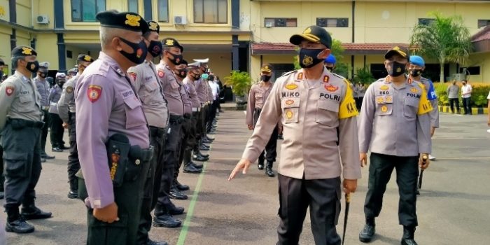 Apel Bersama Dalam Rangka Sertijab, AKBP Eko Prasetyo Resmi Menjabat Kapolres Kediri Kota