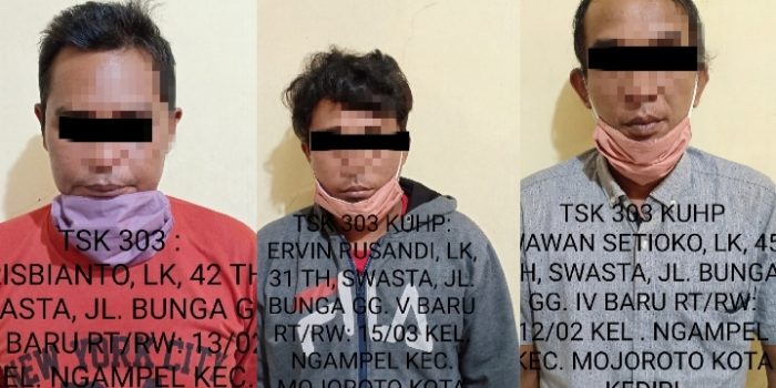 Asyik Judi Tiga Warga Kediri Diganjar Bui