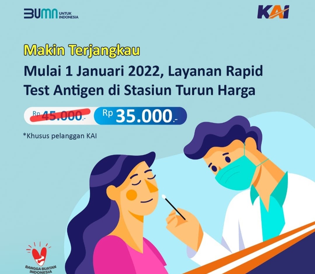 Mulai 1 Januari, Tarif Rapid Test Antigen Di Stasiun Menjadi Rp35.000 ...