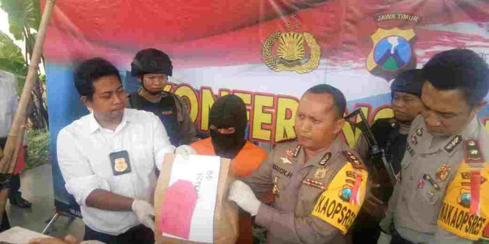 Polres Kediri Lakukan Press Release, Identitas Pembunuh Di TPU Tegowangi