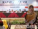 Jabat Ketua Baru KPU Kab Kediri, Gelar Rapat Evaluasi Penyelenggaraan Pemilihan Umum Tahun 2019