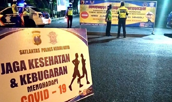 Pemkab Kediri Tutup Beberapa Ruas Jalan di Kota Pare - Pasca Diputuskan Zona Merah