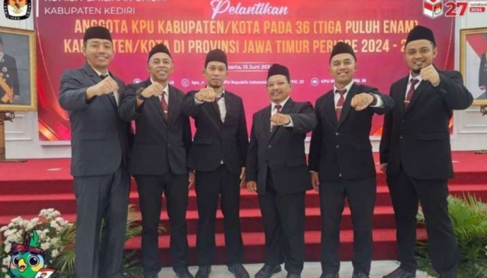 Resmi Dilantik! Anggota KPU Kabupaten Kediri 2024-2029 Siap Menyelenggarakan Pemilihan