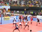 Laga Seru Tim Bolavoli Putra, Saat PBS Kalahkan Tim SBS di Proliga 2019 Kediri