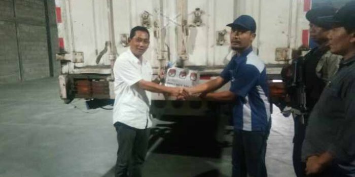 KPU Kab Kediri Terima Pendistribusian Surat Suara Pemilu 2019