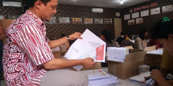 KPU Kota Kediri : Besok Sortir dan Lipat Surat Suara DPR RI Akan Selesai