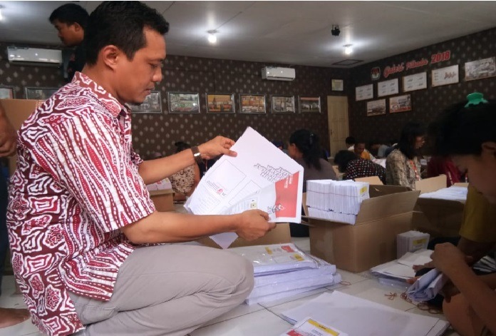 KPU Kota Kediri : Besok Sortir dan Lipat Surat Suara DPR RI Akan Selesai