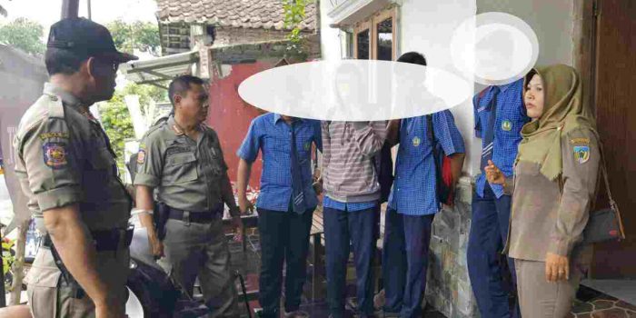 Lakukan Opstib Cendikia, Satpol PP Kabupaten Kediri Jaring Pelajar Sedang Bolos