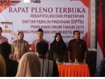 KPU Kota Kediri Lakukan Rapat Pleno Terbuka Penetapan Daftar Pemilih Tambahan DPTb Pemilihan Umun Tahun 2019