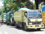 Puluhan Truck Muatan Pasir Di Kabupaten Kediri Ditilang, Salah Satu Penyebab Jalan Rusak Dan Laka Lantas